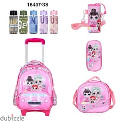 Genius 3D Character Kids School Bag Trolley 5 Pcs Set 16" - 1640tgs 0