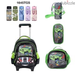 Genius 3D Character Kids School Bag Trolley 5 Pcs Set 16" - 1645tgs 0