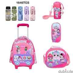 Genius 3D Character Kids School Bag Trolley 5 Pcs Set 16" - 1646tgs 0