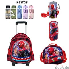 Genius 3D Character Kids School Bag Trolley 5 Pcs Set 16" - 1653tgs