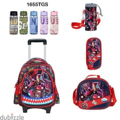 Genius 3D Character Kids School Bag Trolley 5 Pcs Set 16" - 1655tgs 0