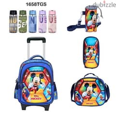 Genius 3D Character Kids School Bag Trolley 5 Pcs Set 16" - 1658tgs 0