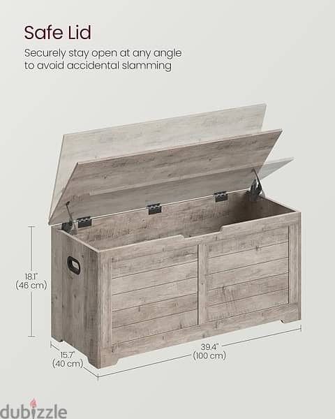 torage Chest, Storage Bench, Blanket Box with 2 Safety Hinges, 4