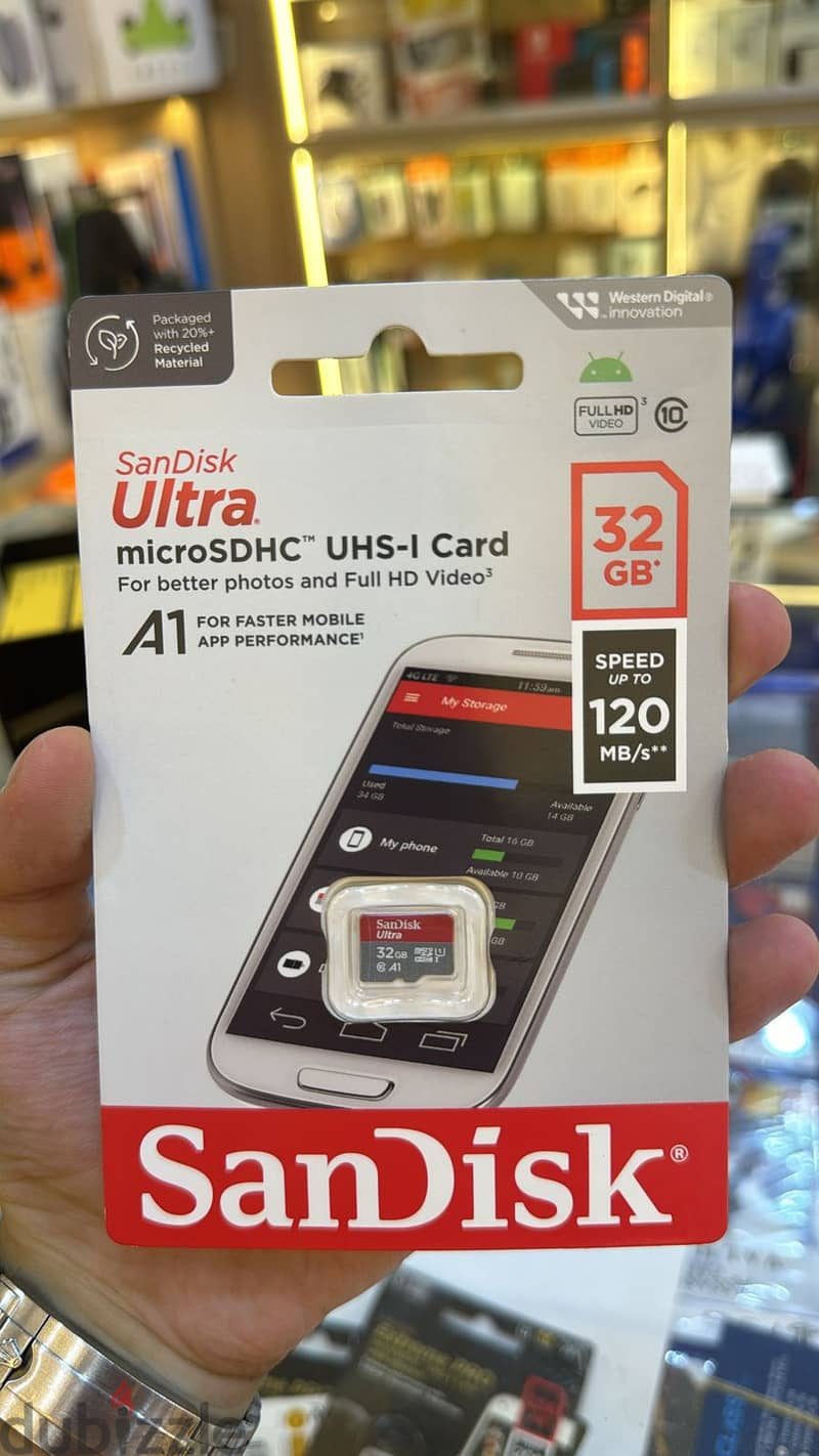 SanDisk Ultra Memory Card 32gb up to 120mb/s great & last offer 0