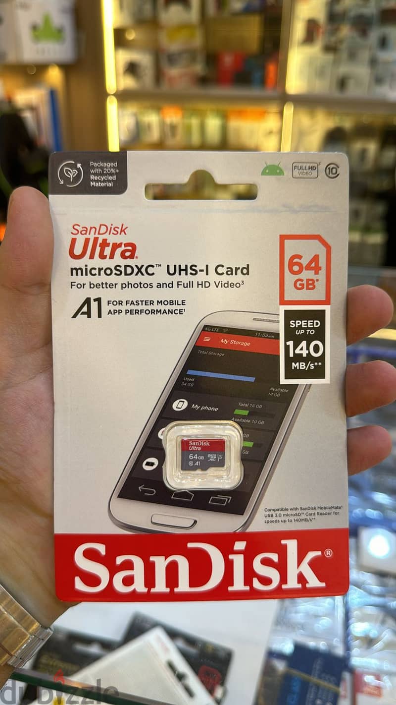 SanDisk Ultra Memory Card 64gb up to 140mb/s 0