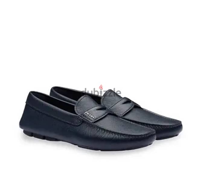 Prada Navy Moccasin Original & Excellent Condition size 44 fits 43 1