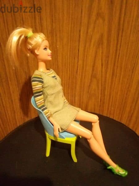 BARBIE Mattel Great doll Flexi legs +Shoes +a brand tag CHAIR, Both=25 1