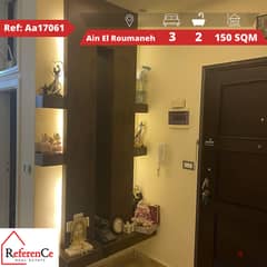 Apartment in Ain El Remaneh for sale.  شقة للبيع في عين الرمانة