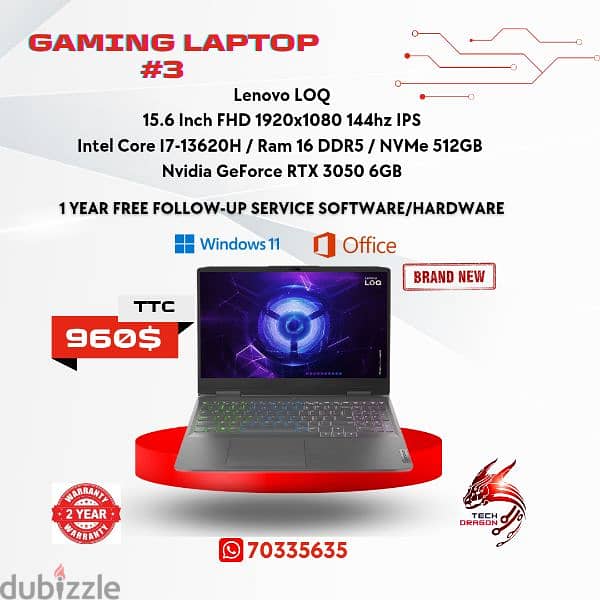 TOP SELLING GAMING LAPTOPS OFFERS (STORE WARRANTY) 1