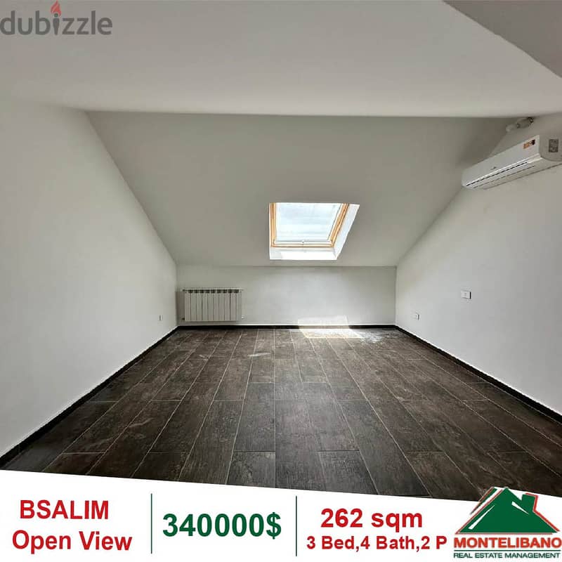 340000$!! OPen View Apartment for sale located in Bsalim 2