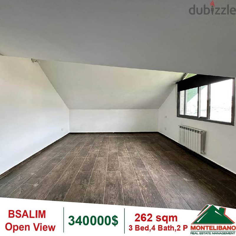 340000$!! OPen View Apartment for sale located in Bsalim 3