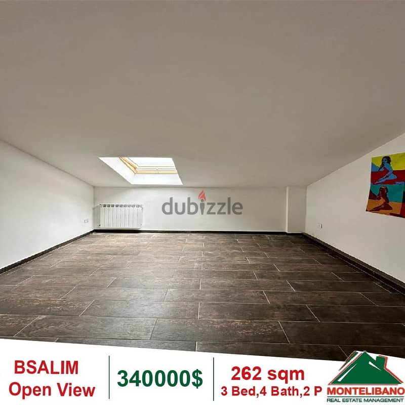 340000$!! OPen View Apartment for sale located in Bsalim 4