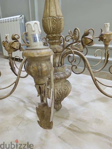 Modern Rustic Chandelier for sale ( like new ) 3