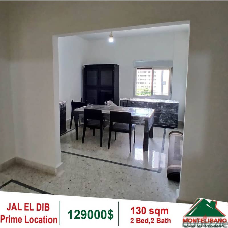 129000$!! Fully Furnished Apartment for sale in Jal El Dib 1