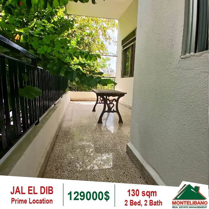 129000$!! Fully Furnished Apartment for sale in Jal El Dib 2