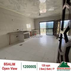 120000$!! Open View Apartment for sale in Bsalim