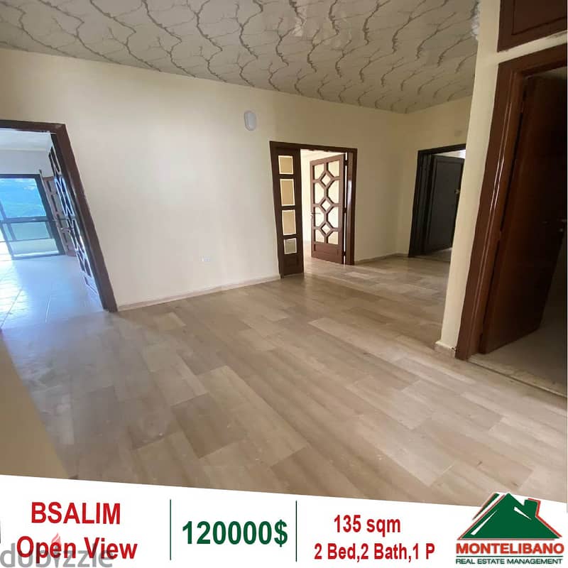 120000$!! Open View Apartment for sale in Bsalim 4