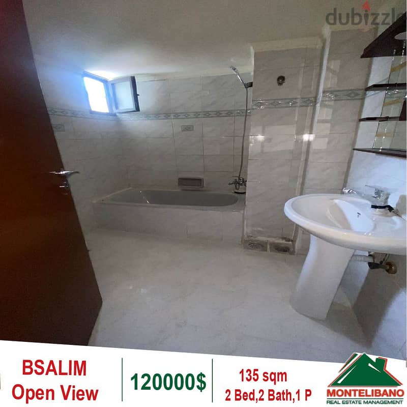 120000$!! Open View Apartment for sale in Bsalim 5