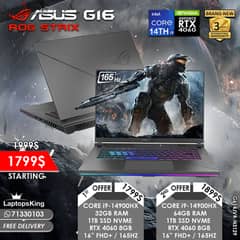 ASUS ROG STRIX G16 CORE i9-14900HX RTX 4060 165HZ 16" GAMING LAPTOPS