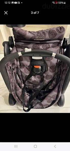 grey and black stroller 3