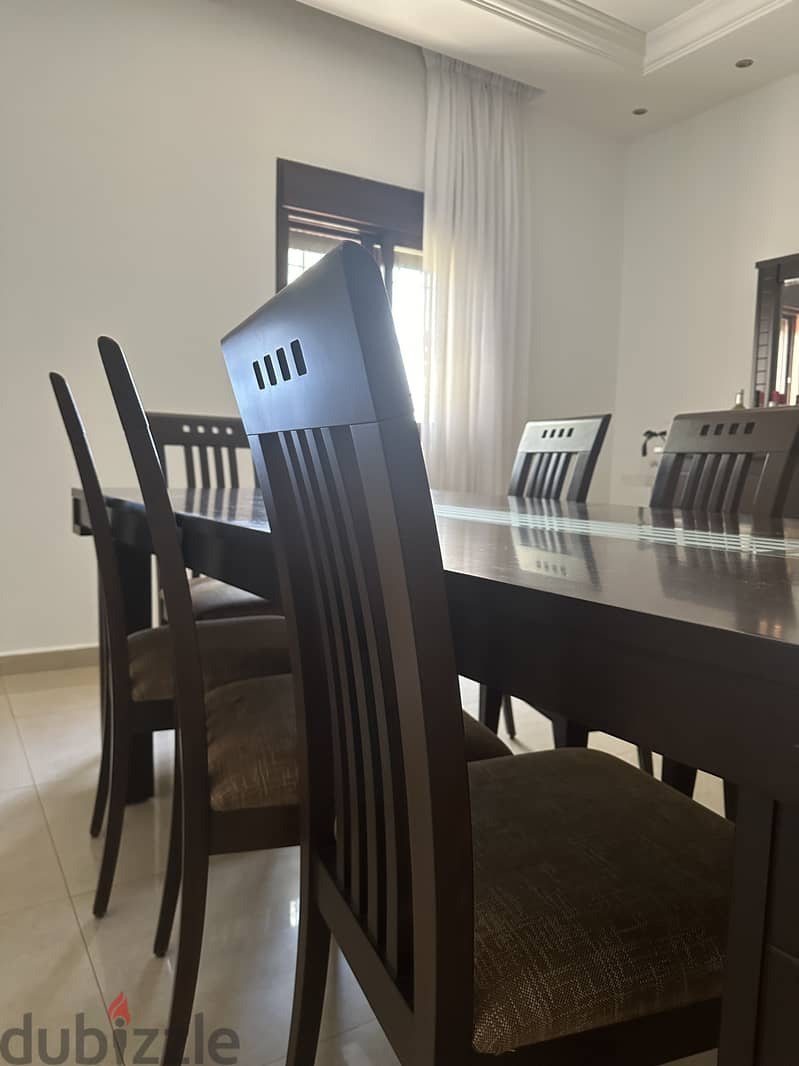 Full Dining Room طاولة سفرة + كراسي + درسوار 3