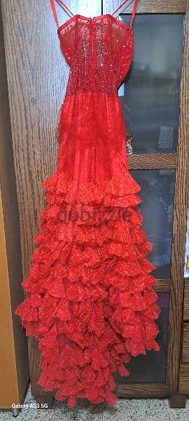 For Sale: Elegant Red Event Dress - Size 38, Worn Only Once! 1