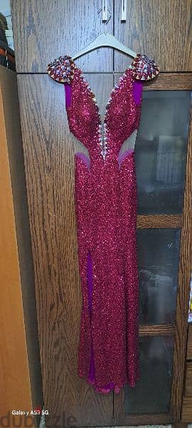 For Sale: Elegant Fuchia Dress - Size 38, Worn Only Once!