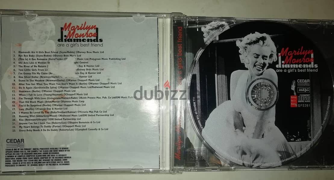 Marilyn Monroe ‎– Diamonds Are A Girl's Best Friend CD 1