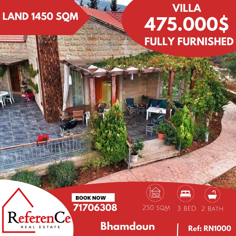 Gorgeous villa for sale in Bhamdoun. فيلا رائعة للبيع في ب. حمدون 1