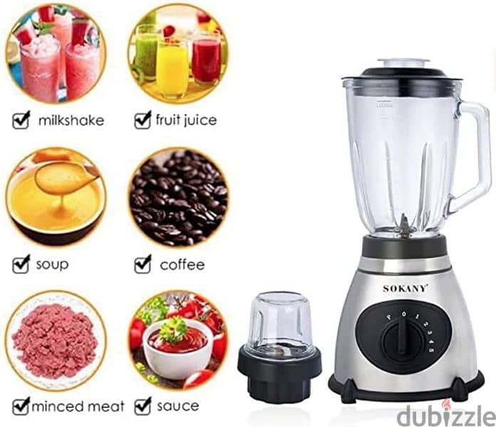 blender glass SOKANY خلاط فواكة 1