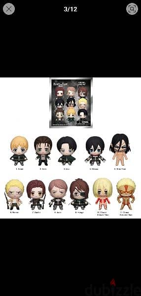 Officially liscend attack on titans figure blind box 2