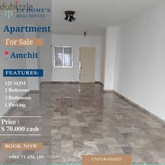 apartment for sale in amchitشقة للبيع في عمشيت