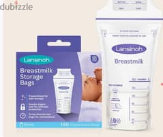 Lansinoh box of 100 storage milk bags 180ml per bag 0