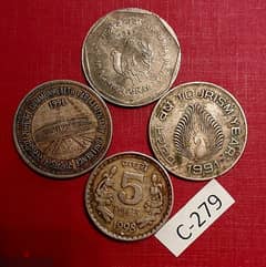 India set of 4 old coins Lot# C-279 0