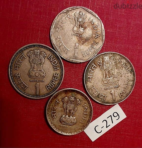 India set of 4 old coins Lot# C-279 1