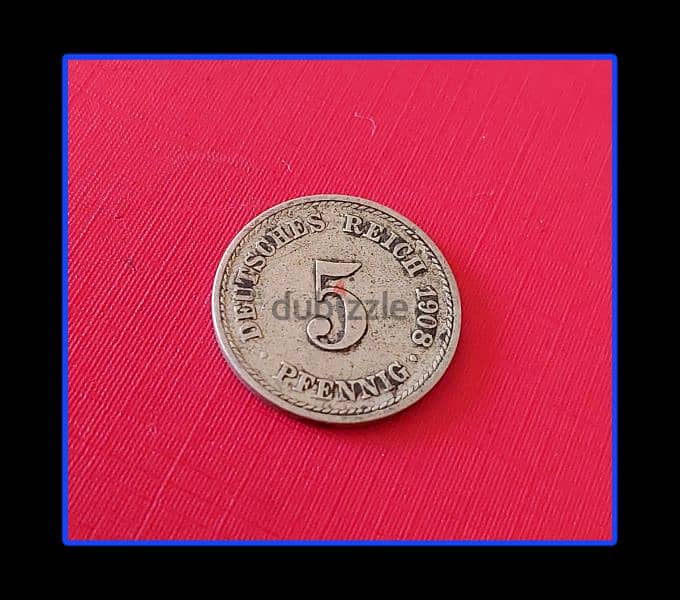 1908 Germany 5 Pfennigs Welhelm II KM# 11 0