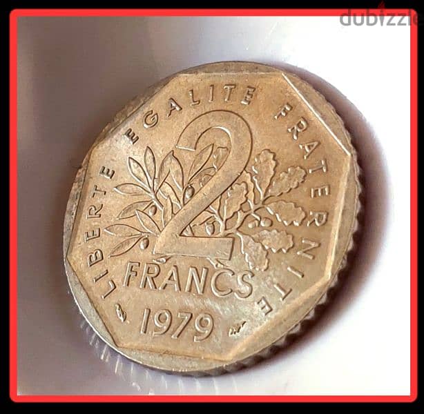 1979 France Semeuse 2 Francs D'Aprés O. Roty 1