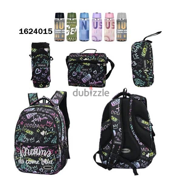 Genius School Bag 5 Pcs Sets Collection 16" 0