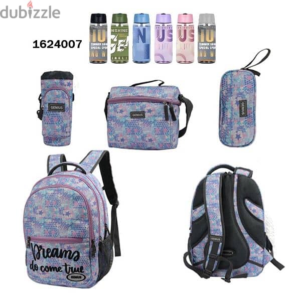 Genius School Bag 5 Pcs Sets Collection 16" 6