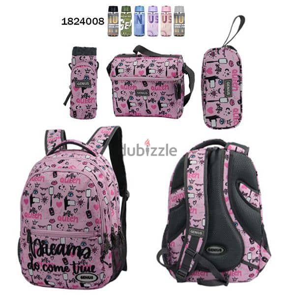 Genius School Bag 5 Pcs Sets Collection 18" 6