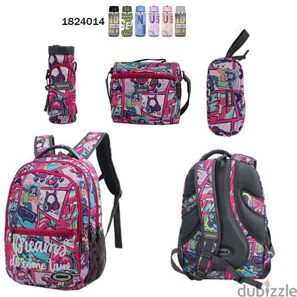 Genius School Bag 5 Pcs Sets Collection 18" 18