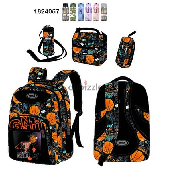 Genius School Bag 5 Pcs Sets Collection 18" 10