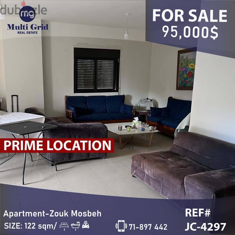 JC-4297, Apartment for Sale in Zouk Mosbeh, شقة للبيع في ذوق مصبح 0