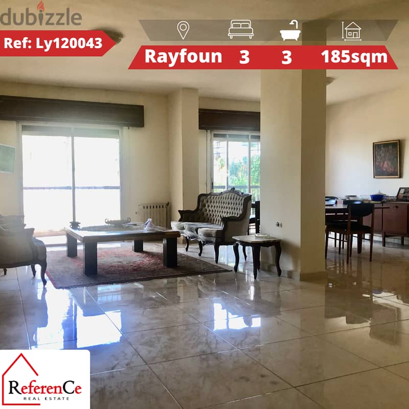 Apartment with terrace in Rayfoun شقة مع تراس في ريفون 0