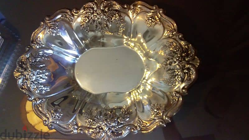 Silver Plated Oval Bowl 0