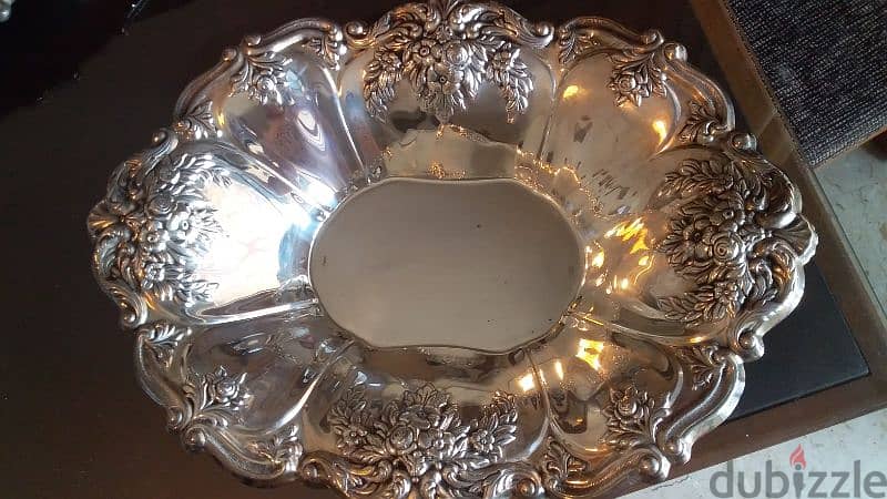 Silver Plated Oval Bowl 1