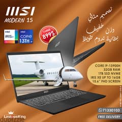 Msi Modern 15 B13M Core i9-13900h Iris Xe 15.6" Laptop 0