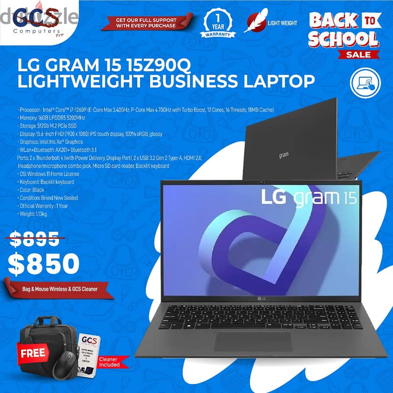 LG Gram 15 15Z90Q Lightweight Business Laptop 0