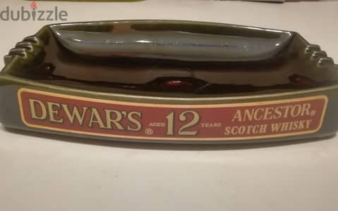 Dewar's 12 ancestor collectible promotional vintage ceramic ashtray ma