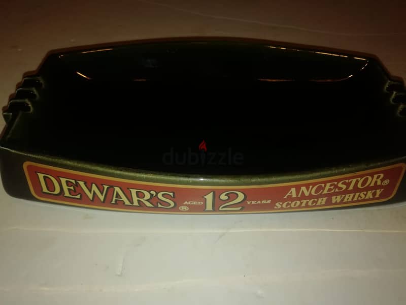 Dewar's 12 ancestor collectible promotional vintage ceramic ashtray ma 2